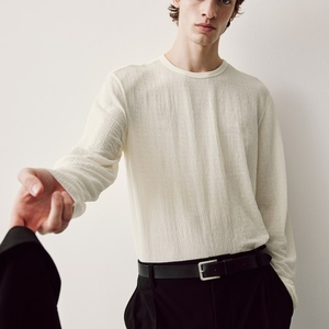 เสื้อยืดผู้ชายผ้าฝ้ายทรงหลวมสีพื้นสไตล์อินเทรนด์เสื้อยืดหลวมฟิตเนสสีพื้นสำหรับฤดูร้อน - Product Image 6