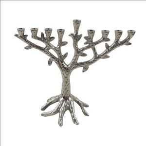 Candelabro de Menorah de Metal personalizable hecho a mano de estilo real tradicional para decoración de Hotel y restaurante en casa-Venta al por mayor - Product Image 6