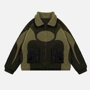 Veste en molleton sherpa pour homme en coton de luxe personnalisée avec manches longues et fermeture éclair, service OEM disponible, veste pour homme - Product Image 1