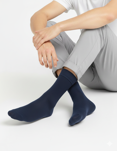 Chaussettes habillées confortables en modal, confort micromodal, revers confortable, peuvent être fabriquées avec un design personnalisé en tant que service OEM, fabriquées en Europe - Product Image 4