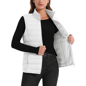 Chaleco sin mangas de Invierno para mujer más vendido, nuevo chaleco al por mayor de lona de algodón acolchado, chaqueta para uso exterior - Product Image 4
