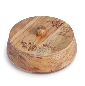 Bonito diseño de madera Chapati caja de servicio con tapa hecha a mano bodas fiestas Mesa madera Chapati caja 100% producto hecho a mano - Product Image 6