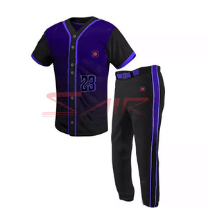 Ensemble d'uniformes de sport de baseball respirants, antibactériens et à séchage rapide de haute qualité, tailles plus, options personnalisées, vente en gros - Product Image 6