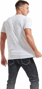 Camisetas de hombre 100% algodón logotipo personalizado diseño calidad Rib cuello redondo Oversize Drop Shoulder Streetwear camiseta en blanco para hombres - Product Image 5