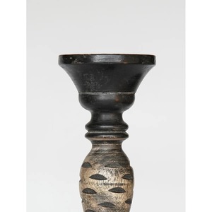 Elegante Portavelas de Madera Oscura para Decoración del Hogar, Exhibición en Estantes, Uso en Eventos y Estilo Interior Moderno, Hecho a Mano en India - Product Image 6