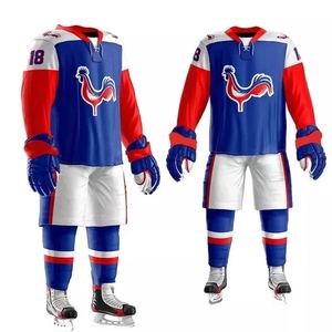 Nouveau design tendance, uniforme de hockey sur glace personnalisé imprimé par transfert thermique, ensemble maillot et pantalon, joueurs d'équipe, matière à séchage rapide, personnalisé - Product Image 6