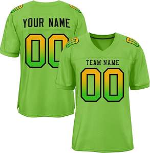 Venta al por mayor de encargo del bordado transpirable de secado rápido de talla grande OEM servicio de manga holgada estilo de fútbol americano Jerseys - Product Image 4