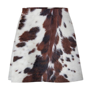 Jupe en cuir de vachette sur mesure de haute qualité, confortable, élégant, imperméable et de couleur unie - Product Image 6