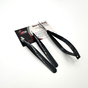 Pince à sourcils pointue noire brillante inclinée avec logo personnalisé ciseaux à sourcils en acier durable utilisation de la beauté du printemps - Product Image 5
