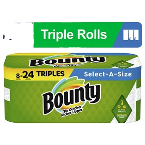 Bounty Select-A-Size Paper Towels, 6 Double Rolls, White, 90 <b>Sheets</b> Per Roll - Product Image 3