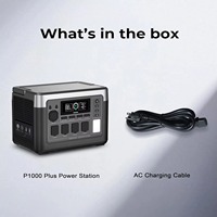 Station Portable P1000 PLUS 1800W avec Panneau Solaire, Contrôle par Application Intelligente, Batterie LiFePO4, Onduleur à Onde Sinusoïdale Pure pour l'Énergie Domestique