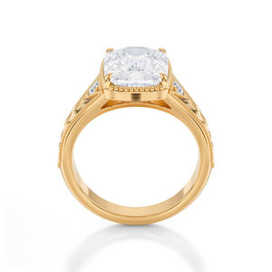 Exclusivo anillo de diamante cultivado en laboratorio de 2,1 quilates para mujer chapado en oro de 10K blanco/amarillo/oro rosa corte brillante IGI certificado al por mayor - Product Image 2