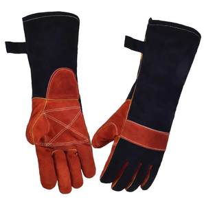 Gant de soudage professionnel en cuir à grain supérieur de qualité supérieure avec protection contre les chocs Gants de soudage pour le travail du pétrole et du gaz - Product Image 5