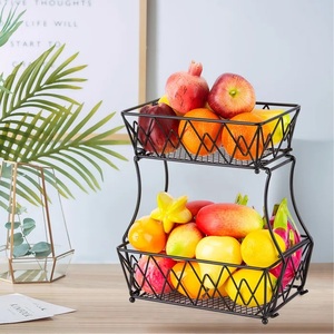 Panier de fruits en fil de fer à 3 niveaux, couleur noire, décoration de table, hôtel, restaurant, meilleures ventes, taille personnalisée - Product Image 4