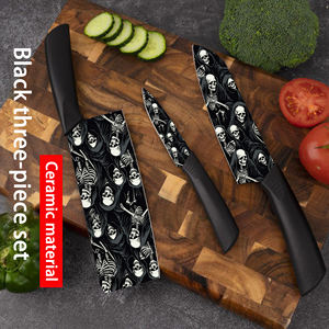 Prix d'usine populaire, 2 ensembles de couteaux de chef en céramique, plastique, ambidextre, lavable au lave-vaisselle, pour les aventures en plein air, stock, livraison directe - Product Image 6