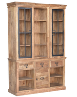 Armoire murale armoire buffet en bois de manguier massif vitrine design antique