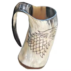 Tasses à corne à la mode, sécurité alimentaire et chopes vikings médiévales, 2025 avec un design en agate, tous disponibles à des prix abordables. - Product Image 4