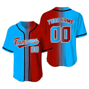 Latest Design 2025 Baseball Jersey Wholesale Fashion 100% Polyester <b>Men</b> Printed Breathable <b>V</b>-<b>neck</b> Custom Team Name Low Price OEM - Product Image 3