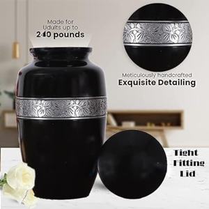 โกศเผาศพสำหรับขี้เถ้ามนุษย์ผู้ใหญ่เพศชายสำหรับผู้หญิงโกศอลูมิเนียมสลักลายสำหรับขี้เถ้ามนุษย์ - Product Image 5