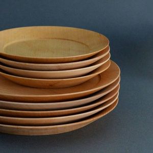 จานสลัดไม้จัดจานเสิร์ฟพร้อมกล่องไม้สนลายน่ารักสำหรับใส่ขนมคุกกี้อาหารหรือของขวัญตกแต่งบ้าน - Product Image 1