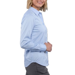 เสื้อเชิ้ตผ้าไหมคอตตอนคุณภาพสูง 100% สำหรับสุภาพสตรี ออกแบบเองได้ สไตล์ลำลอง สีพื้น ราคาถูก เหมาะสำหรับใส่ทำงาน ส่งออกจากบังคลาเทศ - Product Image 3