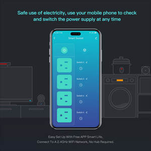 Enchufe Inteligente WiFi Tuya 2026 con 4 Tomas de Corriente y Carga Rápida USB-C, Control por Voz con Alexa y Asistente de Google PST-SM-301-X - Product Image 4