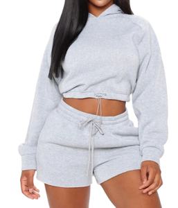 Ensemble de vêtements personnalisé avec logo, manches courtes, short deux pièces, décontracté pour femmes, 100% coton, vêtements de détente pour femmes, ensembles pour femmes 2026 - Product Image 4