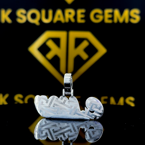 จี้ตัวเลขฮิปฮอปของผู้ชายเครื่องประดับน้ำแข็งเพชรโมอิสพร้อมตัวอักษรนำโชคสำหรับเด็ก - Product Image 3