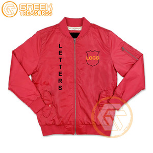 Personalizado Alpha Satin bordado Varsity Jacket Fraternidad de alta calidad transpirable griego Apparels Psi hombres chaquetas al por mayor - Product Image 4