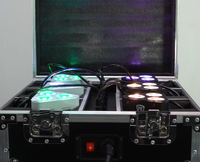 Étui de CHARGE sur mesure pour (6) feux LED avec roues, poignée et verrouillage à papillon