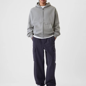 Sudadera con Capucha para Hombre, Invierno, Alta Calidad, 100% Algodón, Secado Rápido, Transpirable, con Cierre, Pedido al por Mayor, Directo de Fábrica, Logotipo Personalizado - Product Image 6