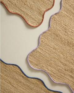 Handwoven Natural <b>Jute</b> <b>Rug</b> with Scalloped Edges | Eco Friendly Rectangular Floor Carpet for Living Room Bedroom Home Decor - Product Image 6