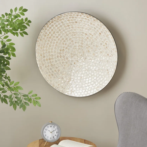 Vente en gros de nacre de haute qualité ronde abstraite décoration murale Boho meubles de décoration intérieure faits à la main du Vietnam - Product Image 5