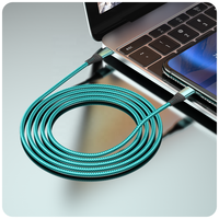Cable de Datos Tipo-C a USB C, Precio de Fábrica, Carga Rápida, Sincronización Rápida, Cable Trenzado Resistente, Cable Estable para Teléfono Móvil y Computadora
