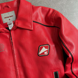 Chaqueta Varsity de Cuero Genuino Lisa Personalizada para Hombre, Chaqueta de Motociclista Fabricada al por Mayor - Product Image 6