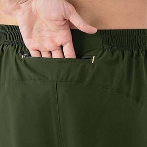 Pantalones cortos de gimnasio de algodón 100% de alta calidad para hombre, pantalones cortos transpirables de secado rápido de talla grande personalizados, pantalones cortos de poliéster de doble capa - Product Image 6