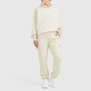 Sudadera con Capucha Extra Grande para Mujer, Ropa Deportiva al por Mayor, Otoño, 100% Algodón, Sudadera Informal de Algodón Grueso con Bolsillo - Product Image 3