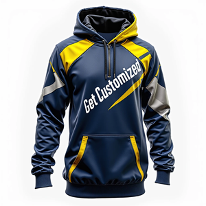 Sweats à capuche personnalisés au toucher doux pour hommes, basiques en coton mélangé, surdimensionnés, sublimés, streetwear, durables, décontractés, pull-over - Product Image 3