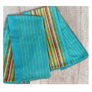 Nouvelle conception rayée naturel 100% coton biologique absorbe imperméable prix de gros Super doux Gots certificat serviettes de cuisine - Product Image 2