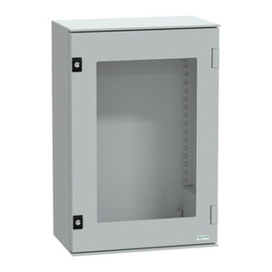Para Schneider Electric NSYPLM64TG, Gabinete de Poliéster para Montaje en Pared, Thalassa PLM, Puerta Acristalada, 647x436x250mm, IP66, IK08, RAL 7035 - Product Image 1