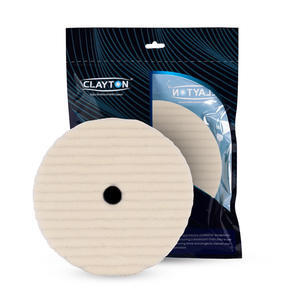 Tampon de polissage en laine blanche Clayton Car Care de 5 pouces (CL-WCF5) spécial pour polisseuse orbitale - Product Image 1