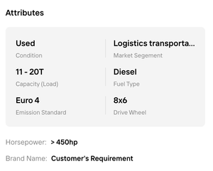 Meilleur!! Camion tracteur poids lourd de deuxième génération 6x4 diesel, véhicule commercial pour la logistique et le transport de matériaux de construction - Product Image 5