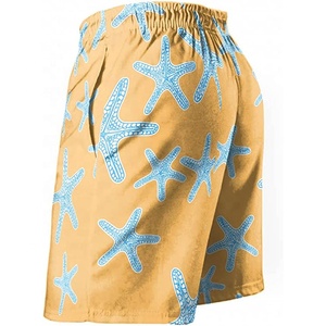 Short de bain homme 100% polyamide taille élastique vêtements de plage cordon de serrage à la mode personnalisable XS été poches sublimées - Product Image 2