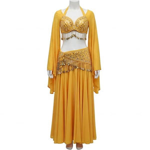 Tenue de danse du ventre pour adultes en relief, tissu doux, ajustement confortable, costume de danse professionnel, vêtements de danse pour la performance et la pratique - Product Image 3