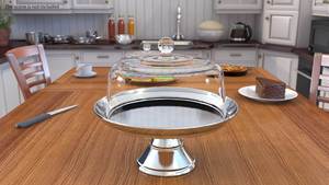 Best Handcrafted India Iron <b>Cake</b> <b>Stand</b> with Dome Cover Farmhouse Style Kitchen Tool for Home & Restaurant Celebration Events Use - Product Image 3
