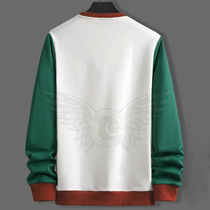 Mode à la mode hommes sweat impression personnalisée à manches longues hommes sweat Sports de plein air Polyester blanc sweats - Product Image 2