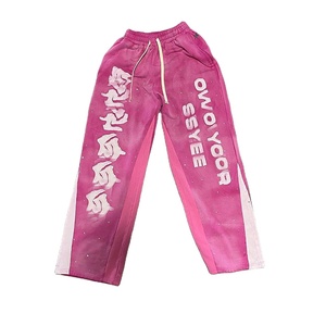 <b>Men</b> Vintage Acid Wash Trousers Loose Fit Streetwear Pants Cotton Fabric Wholesale - Product Image 1