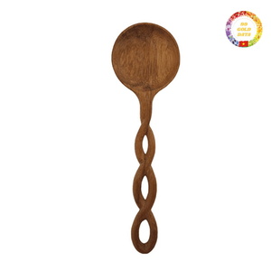 Cuillère en forme de cœur en bois faite à la main Design unique pour un ensemble d'ustensiles de cuisine écologique - Product Image 4