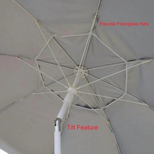 Parasols d'extérieur imprimés sur mesure Grand <span class=keywords><strong>parasol</strong></span> de plage vert <span class=keywords><strong>UV</strong></span> <span class=keywords><strong>50</strong></span> + avec sac de transport - Product Image 3