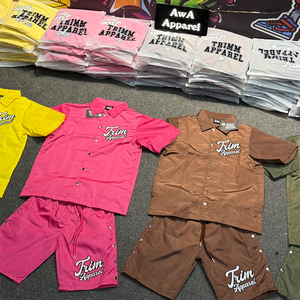 เสื้อยืดพร้อมกางเกงขาสั้นชุดแฝดสำหรับผู้ชาย2025ใหม่ออกแบบโลโก้ได้ตามต้องการฤดูร้อนสำหรับผู้ชาย - Product Image 6